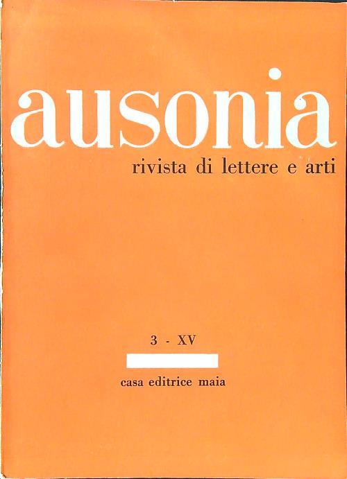 Ausonia n. 3/maggio-giugno 1960 - Luigi Fiorentino - copertina