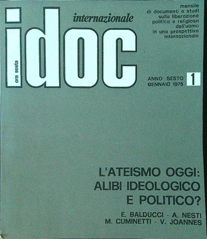 IDOC Internazionale n. 1/gennaio 1975 - copertina