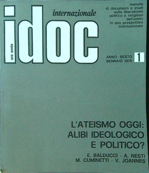 IDOC Internazionale n. 1/gennaio 1975 - copertina