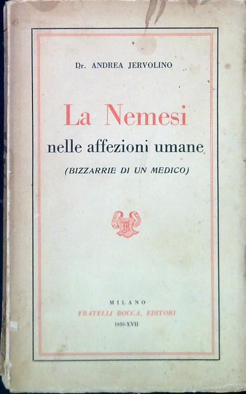 La nemesi nelle affezioni umane  - Andrea Jervolino - copertina