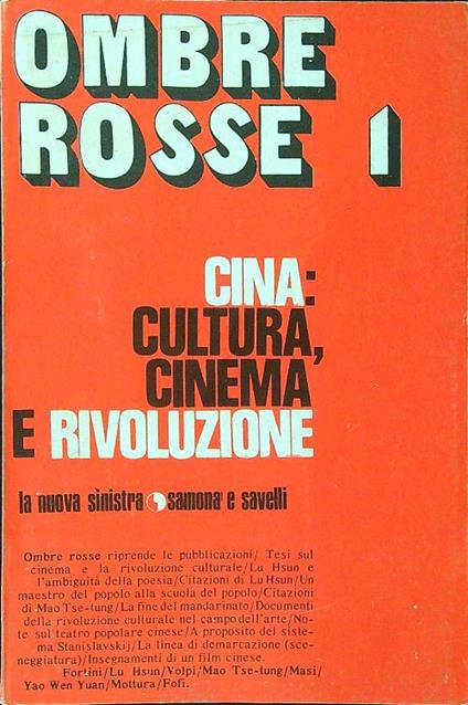 Ombre rosse 1 - Cina: Cultura, cinema e rivoluzione - copertina