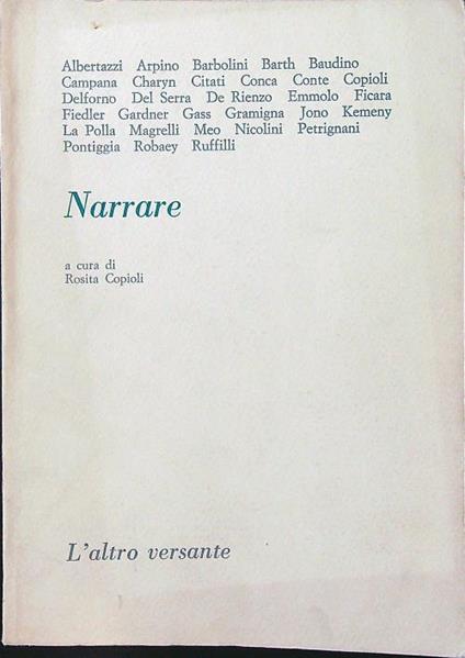 Narrare - Rosita Copioli - copertina