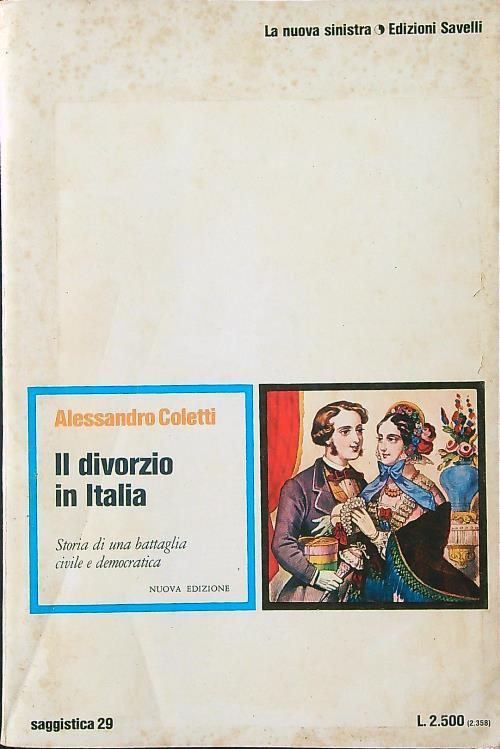 Il divorzio in Italia - Alessandro Coletti - copertina