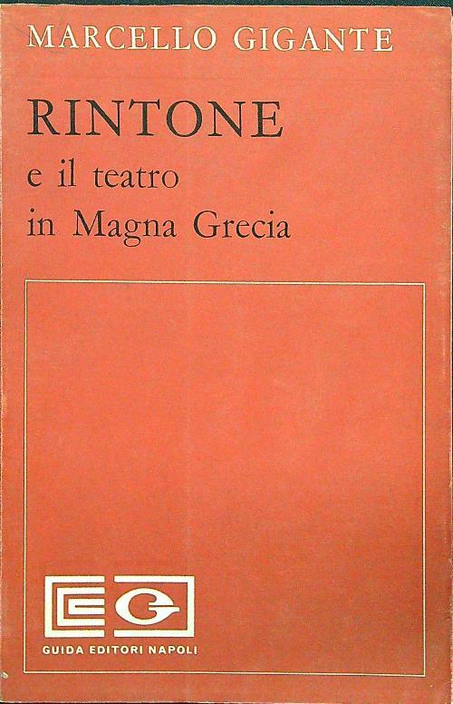 Rintone e il teatro in Magna Grecia - Marcello Gigante - copertina