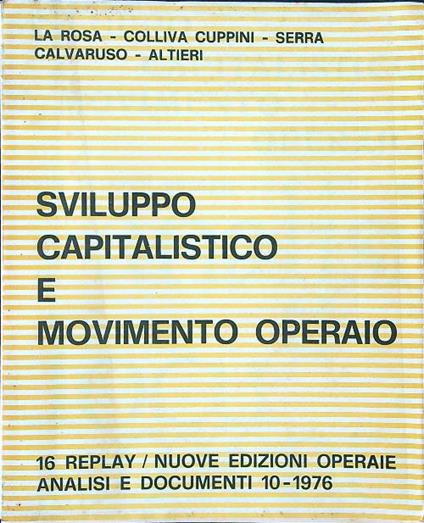 Sviluppo capitalistico e movimento operaio - copertina