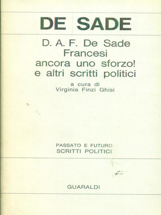 Francesi ancora uno sforzo! - D. A. F. De Sade - copertina