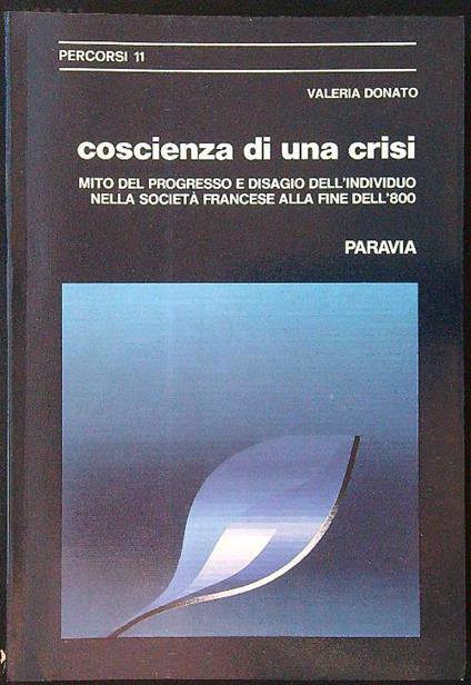 Coscienza di una crisi - Valeria Donato - copertina