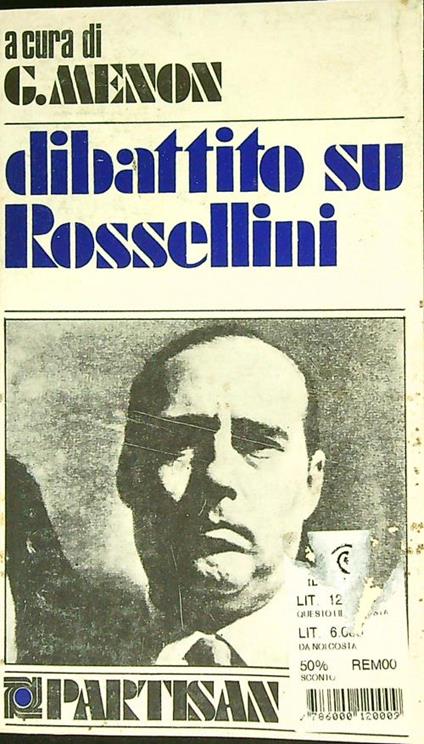 Dibattito su Rossellini - Gianni Menon - copertina