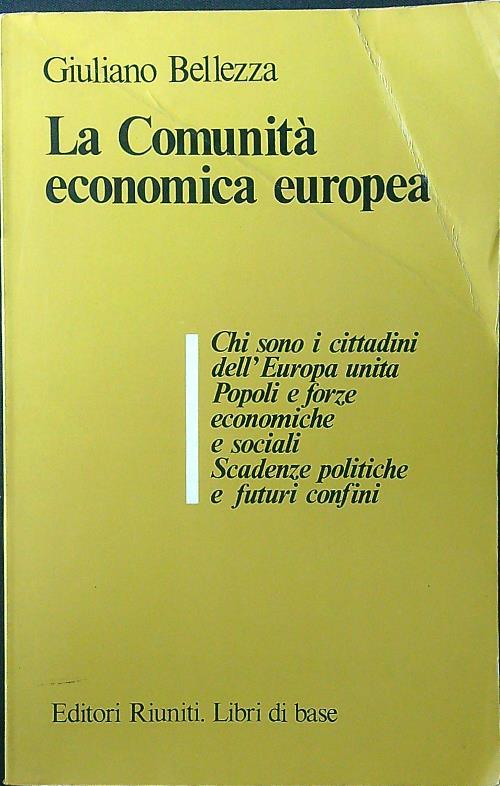 La Comunità economica europea - Giuliano Bellezza - copertina