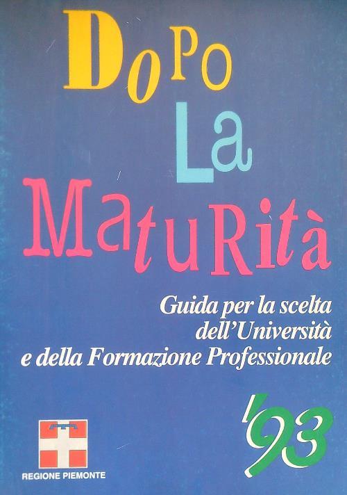 Dopo la maturità '93 - copertina