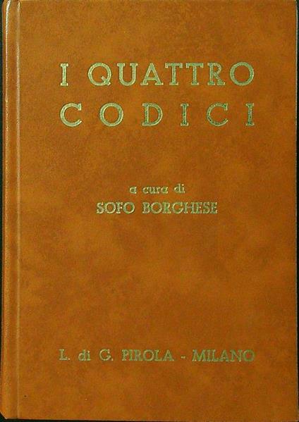 I quattro codici - Sofo Borghese - copertina