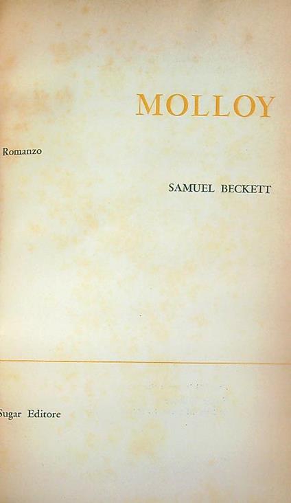 Molloy - Samuel Beckett - copertina