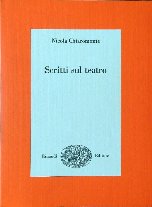 Scritti sul teatro - Nicola Chiaromonte - copertina