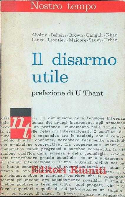 Il disarmo utile - copertina