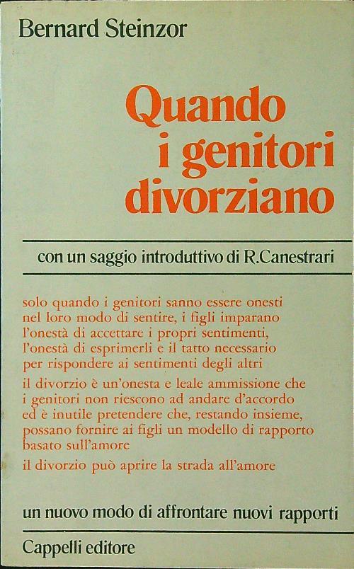 Quando i genitori divorziano - Bernard Steinzor - copertina