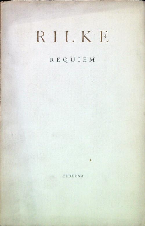 Requiem - Rainer Maria Rilke - copertina