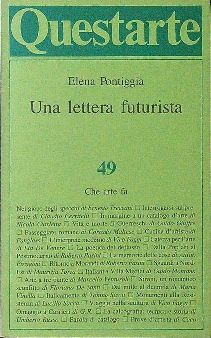 Una lettera futurista - Elena Pontiggia - copertina