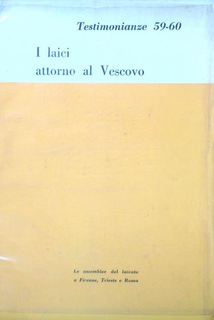 Testimonianze 59-60, I laici attorno al Vescovo - copertina