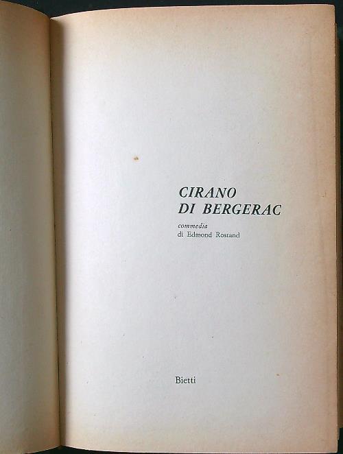 Cirano di Bergerac - Edmond Rostand - copertina