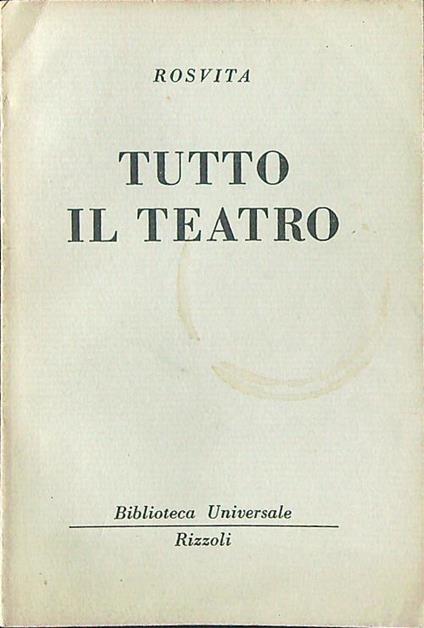 Tutto il teatro - Rosvita - copertina