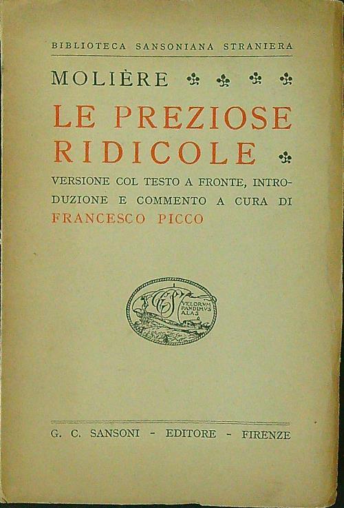 Le preziose ridicole - Moliere - copertina