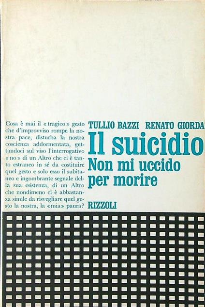 Il suicidio - Tullio Bazzi - copertina