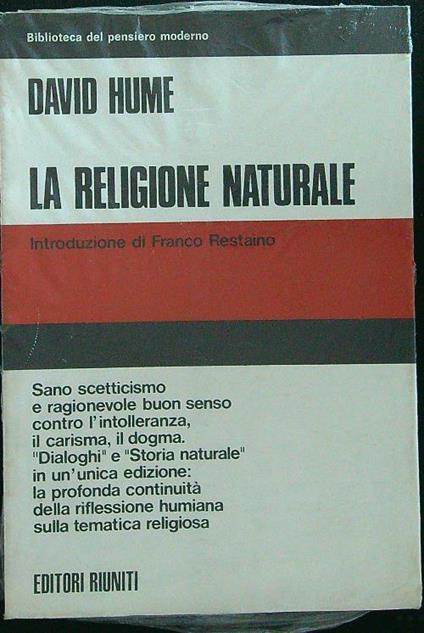 La religione naturale - David Hume - copertina