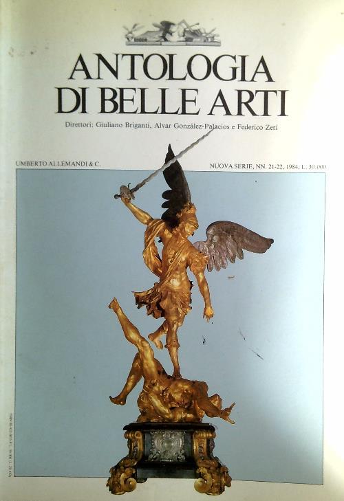 Antologia di belle arti 1984 - Nuova Serie NN. 21-22 - copertina