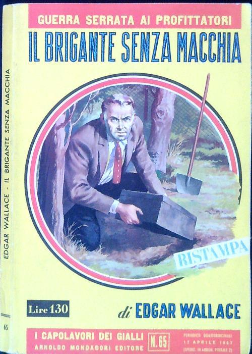 Il brigante senza macchia - Ristampa - Edgar Wallace - copertina