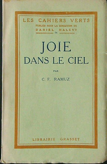 Joie dans le ciel - C. F. Ramuz - copertina