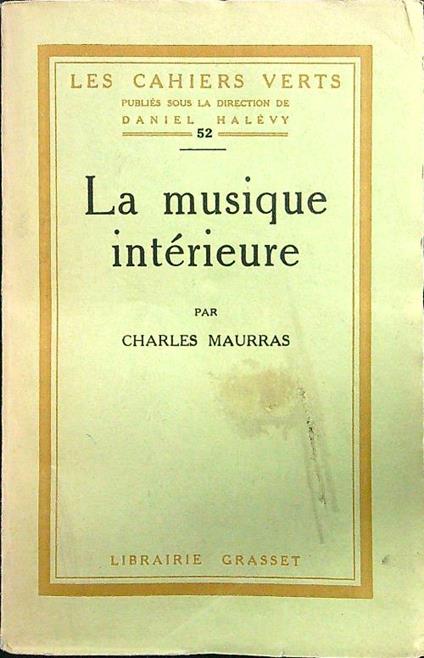 La musique interieure - Charles Maurras - copertina