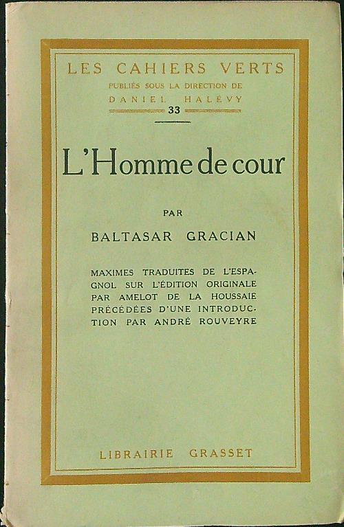 L' homme de cour - Baltasar Gracian - copertina