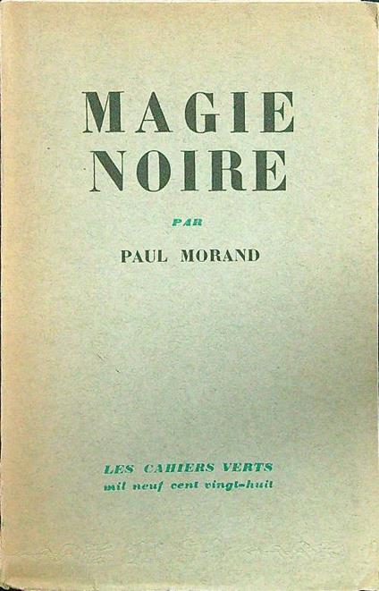 Magie noire - Paul Morand - copertina