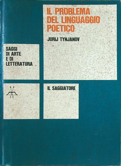 Il problema del linguaggio poetico - Jurij Tynjanov - copertina