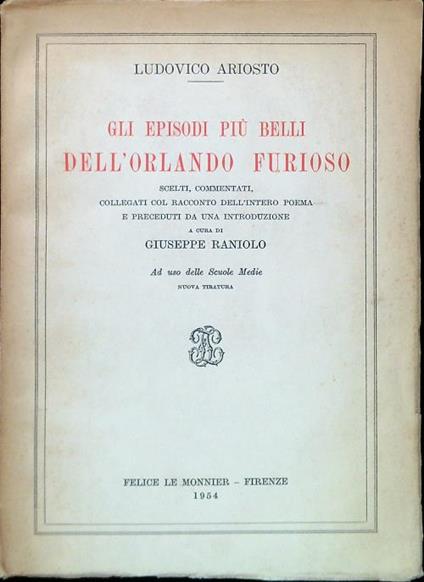 Gli episodi più belli dell'Orlando Furioso - Ludovico Ariosto - copertina