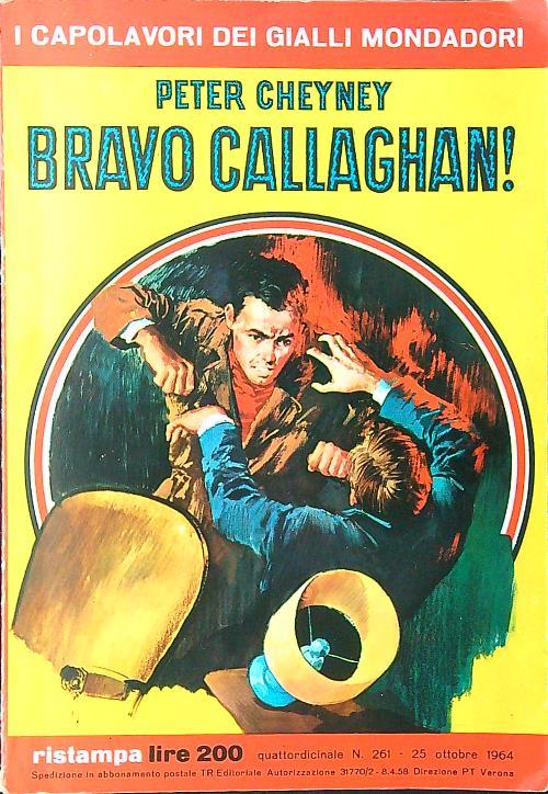 Bravo Callaghan! - Peter Cheyney - copertina