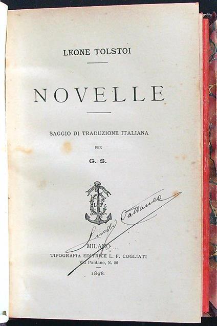 Novelle - Leone Tolstoi - copertina