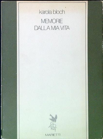 Memorie dalla mia vita - Karola Bloch - copertina