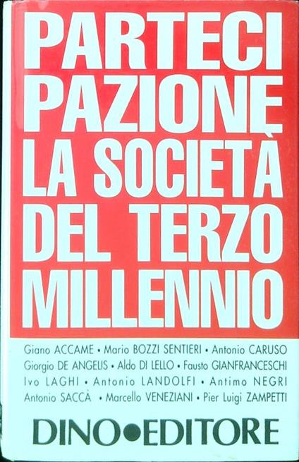 Partecipazione: la società del terzo millennio - copertina