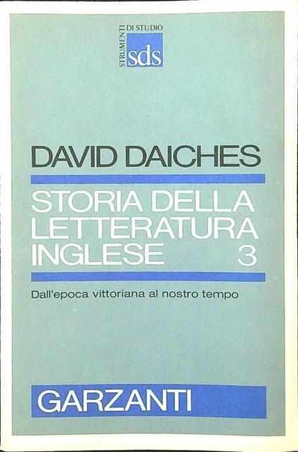 Storia della letteratura inglese vol. 3 - David Daiches - copertina