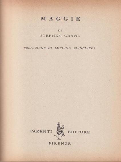 Maggie - Stephen Crane - copertina