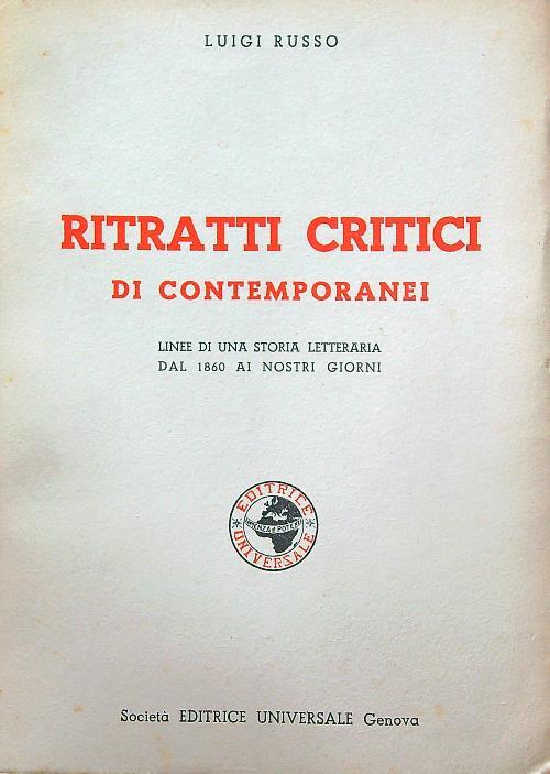 Ritratti critici di contemporanei - Luigi Russo - copertina