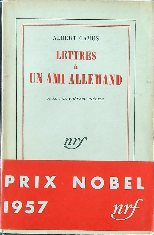 Lettres a un ami allemand - Albert Camus - copertina