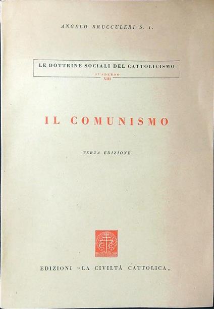 Il comunismo - Angelo Brucculeri - copertina