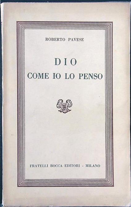 Dio come io lo penso - Roberto Pavese - copertina