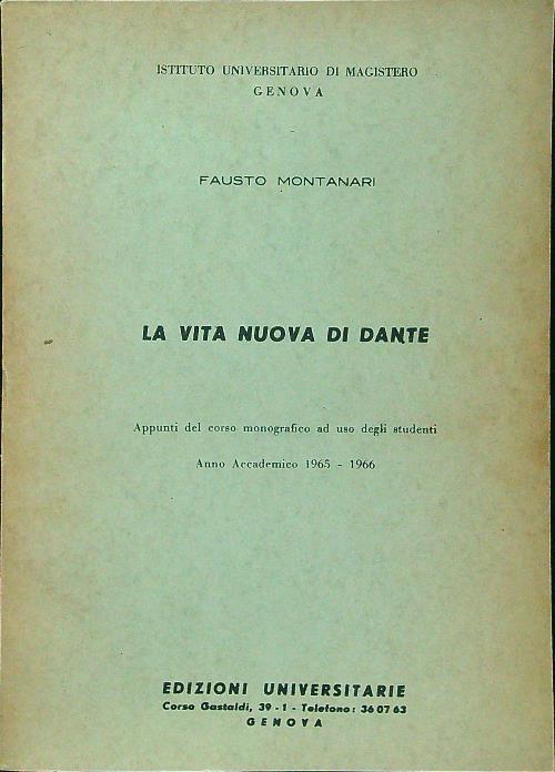 La vita nuova di Dante - Fausto Montanari - copertina