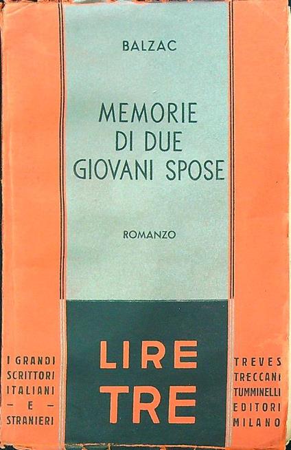 Memorie di due giovani spose - Balzac - copertina