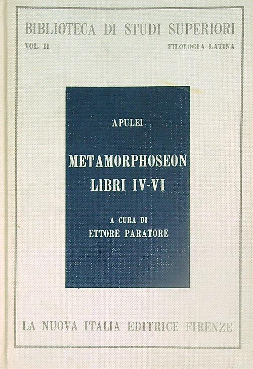 Metamorphosen libri IV-VI - Apulei - copertina