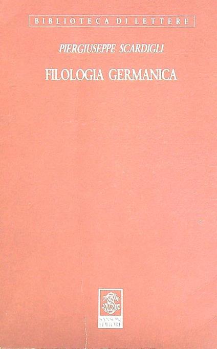 Filologia germanica - Piergiuseppe Scardigli - copertina