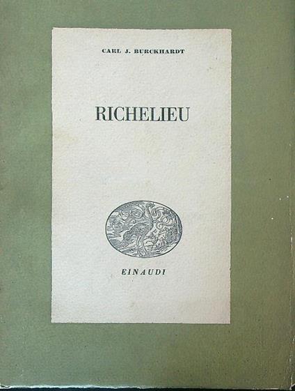 Richelieu - Carl J. Burckhardt - copertina